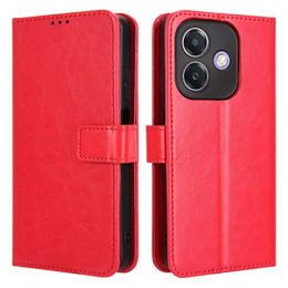 Футляр з клапаном для Oppo A40 / Oppo A40m, Crazy Horse Wallet, червоний