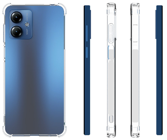 Чoхол до Motorola Moto G14, Dropproof, прозорий