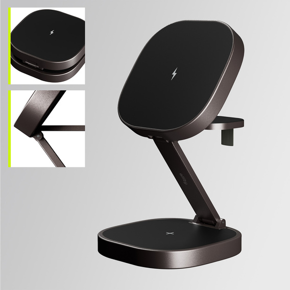 ERBORD 3в1 Бездротовий індуктивний зарядний пристрій з MagSafe для iPhone Apple Watch AirPods