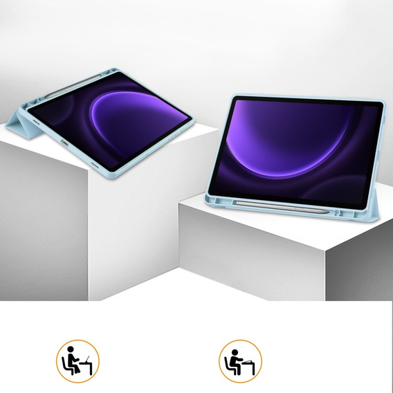 Чехол для Samsung Galaxy Tab S10 Lite / S10 FE / S9 FE, Smartcase с местом для стилуса, синий