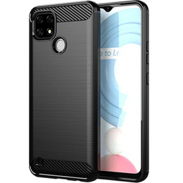 Чехол до Realme C21Y / C25Y, Carbon, чёрный