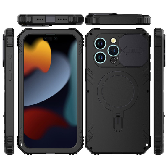 Чохол для iPhone 15 Pro Max, DefenderMag, чорний