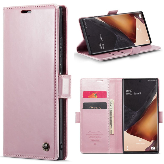 Флип-кейс CASEME для Samsung Galaxy Note 20 Ultra, Waxy Textured, розовый
