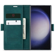 Чохол для Samsung Galaxy S24 Ultra, ERBORD Vintage, гаманець з клапаном, зелений