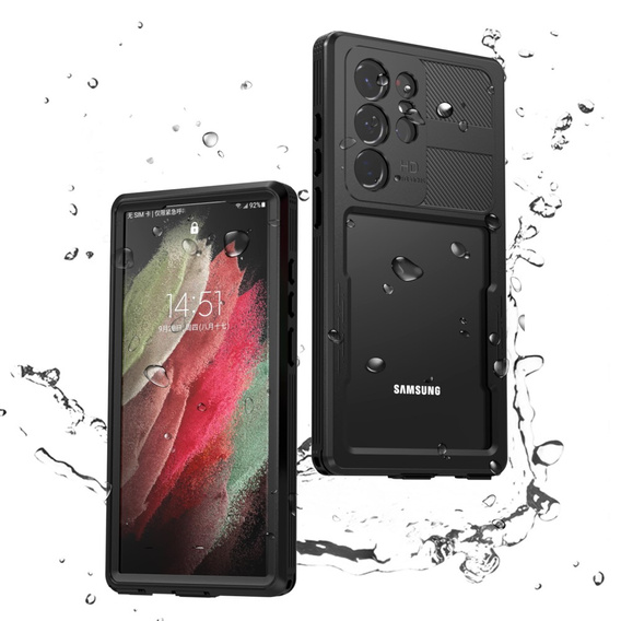 Водонепроницаемый чехол IP68 для Samsung Galaxy S23 Ultra, чёрный