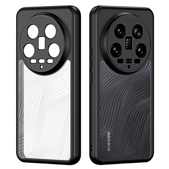 Чехол DuxDucis для Xiaomi 14 Ultra, Aimo case, прозрачный / черный