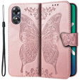 Откидной чехол для Oppo A17, Butterfly, розовый