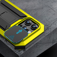 Чехол для iPhone 15 Pro, R-JUST CamShield Slide, бронированный, жёлтый / черный