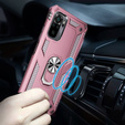 Бронированный Чехол до Xiaomi Redmi Note 10/10S, Nox Case Ring, розовый rose gold