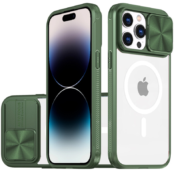 Чoхол до iPhone 14 Pro Max, Slide Camera Magsafe, зелений