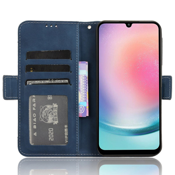 Футляр з клапаном для Samsung Galaxy M55 5G, Card Slot, темно-синій
