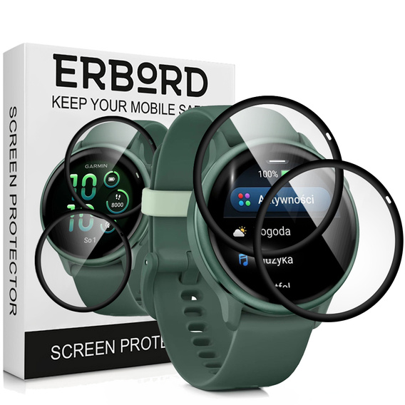 2x Гибридное стекло ERBORD для Garmin Vivoactive 6