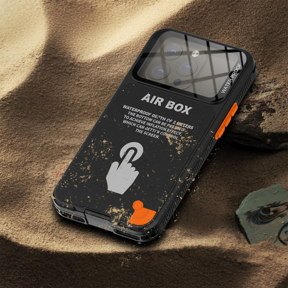 IP68 Водонепроницаемый чехол для iPhone 15 Pro, SHELLBOX Air Box, чёрный