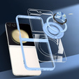 Чохол для Samsung Galaxy Z Flip7 FE / Z Flip6, Corners Dropproof, для MagSafe, прозорий / синій
