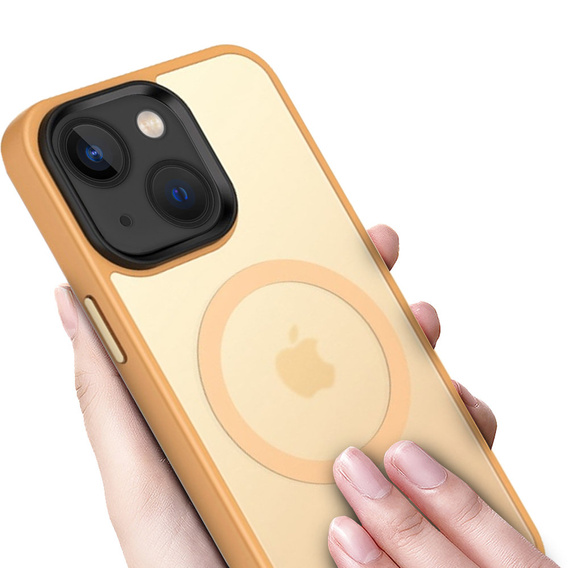Чoхол до iPhone 14 Plus, Simple MagSafe, помаранчевий