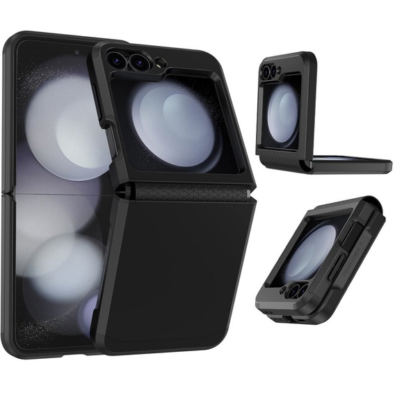 Броньований чохол для Samsung Galaxy Z Flip7 FE / Z Flip6, Armor Shockproof, чорний