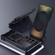 Чохол для Samsung Galaxy S25 Ultra, Kickstand Bumper, з кришкою об'єктива, для MagSafe, чорний / червоний