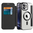 Чохол-книжка для iPhone 12, RFID Wallet MagSafe CamShield, чорний