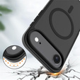 Матовий чохол для iPhone Air, для MagSafe, напівпрозорий чорний