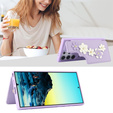 Чехол для Samsung Galaxy S25 Ultra, Leather Flower Card Slot, фиолетовый