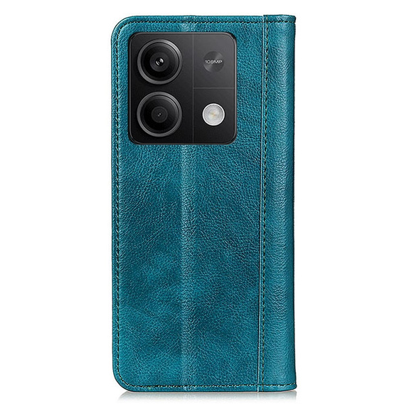 Чехол до Xiaomi Redmi Note 13 5G, Wallet Litchi Leather, зелёный