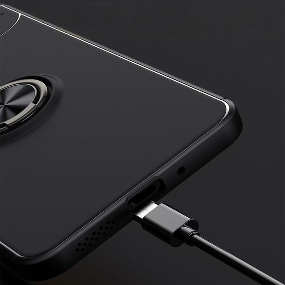 Чохол KickStand Finger Ring для Xiaomi Redmi 13 / Poco C65, чорний