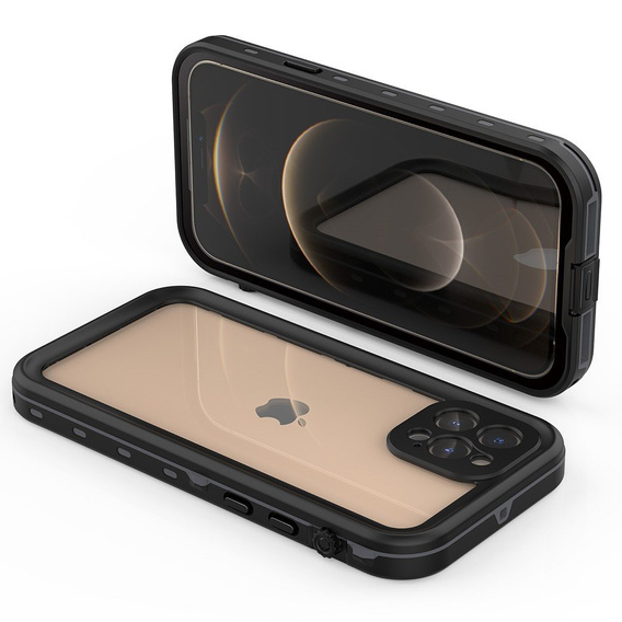 Водонепроникний чохол IP68 для iPhone 12 Pro, Redpepper, чорний
