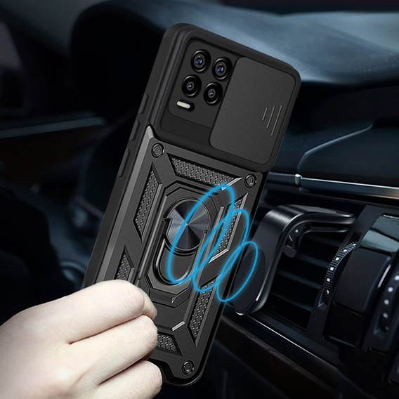 Чехол NOX Camera Slide Realme 8 / 8 Pro, CamShield Slide, чёрный