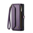 Чехол CASEME для Samsung Galaxy S25 Ultra, RFID Leather Wallet, с плечевым ремнем, фиолетовый