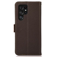 Чохол KHAZNEH RFID для Samsung Galaxy S24 Ultra, Litchi Texture, коричневий