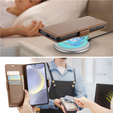 Чохол для Samsung Galaxy S24, ERBORD Glossy Litchi, гаманець з клапаном, коричневий