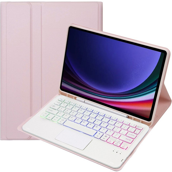 Чехол + клавиатура Samsung Galaxy Tab S9 FE X510 / X516, with touchpad, розовый