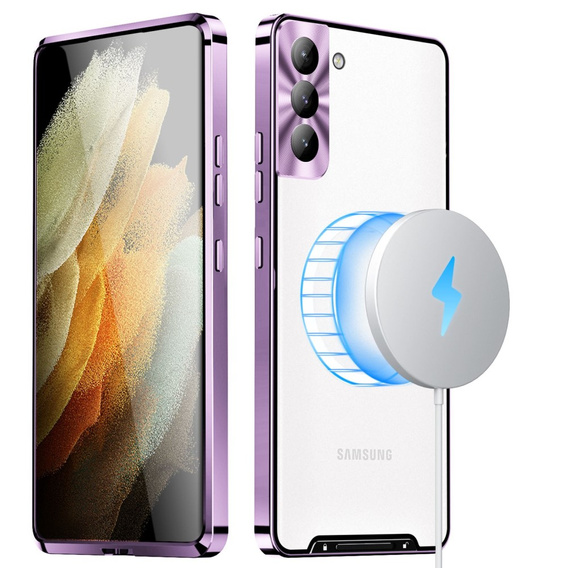 Защитный чехол для камеры Samsung Galaxy S21 FE 5G, CamShield MagSafe, прозрачный / фиолетовый