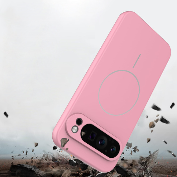 Силиконовый чехол для Google Pixel 10 Pro XL, для MagSafe, розовый