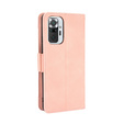 Футляр з клапаном для Xiaomi Redmi Note 10 Pro, Card Slot, рожевий