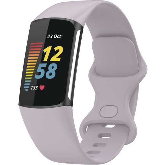 Резиновый браслет Softband для  Fitbit Charge 5 - Light Purple