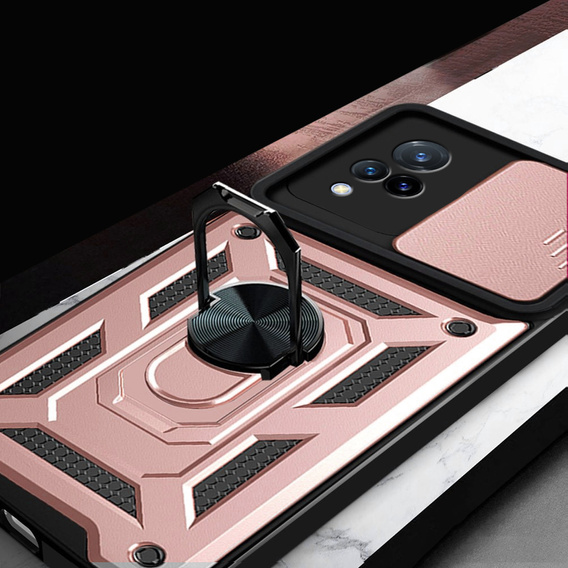 Чехол NOX Camera Slide Vivo V21 5G, CamShield Slide, розовый rose gold