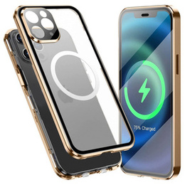 Магнітний чохол Dual Glass MagSafe для iPhone 12 Pro, золотий