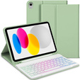 Чехол с подсвечиваемой bluetooth-клавиатурой для iPad 10.9 2022 (10 gen.), зелёный