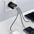 BASEUS  Зарядное устройство 2xUSB + USB Type-C, 30W1- Black