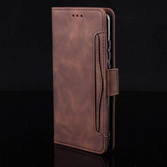 Откидной чехол для Motorola Edge 50 Pro, Card Slot, коричневый