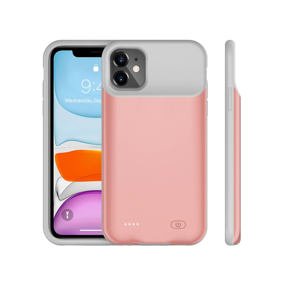 Чехол с батареей 6500mAh до iPhone 11, Rose Gold