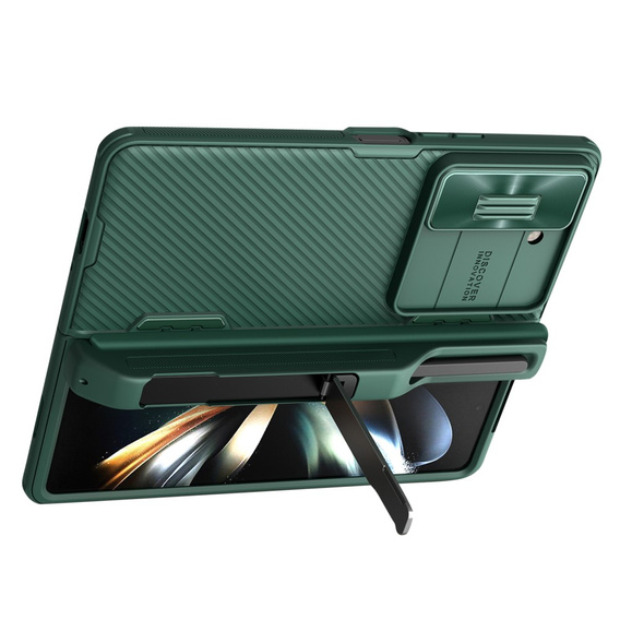 Чехол NILLKIN для Samsung Galaxy Z Fold5 5G, слот для пера CamShield Pro, с подставкой, зелёный