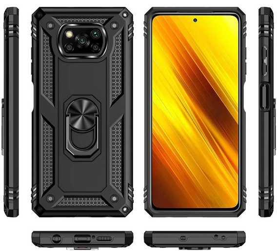 Броньований Чoхол до Xiaomi Poco X3 NFC, Nox Case Ring, чорний
