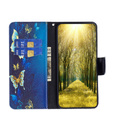 Откидной чехол для Xiaomi Redmi Note 13 Pro 5G, Wallet, Butterflies синий