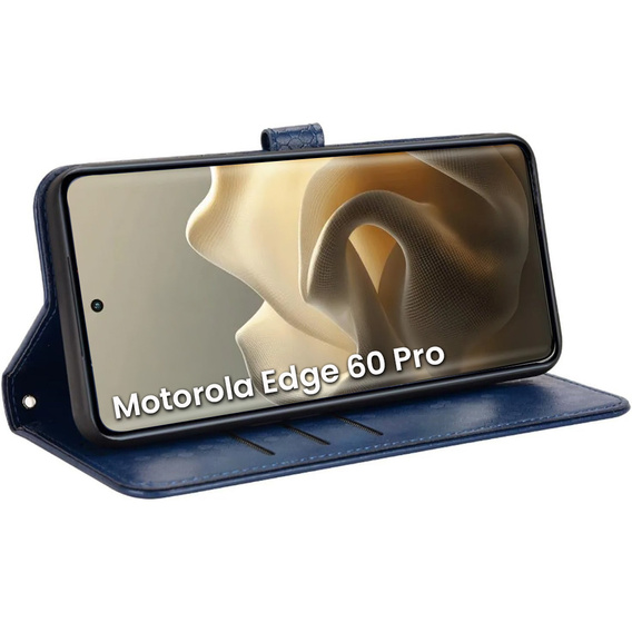 Флип-кейс для Motorola Edge 60 Pro, Wallet Rhombus, синий
