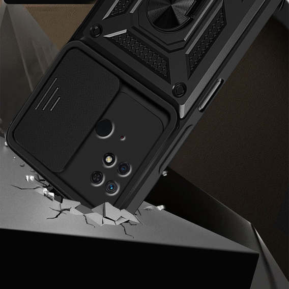 Чехол NOX Camera Slide Xiaomi Redmi 10C, CamShield Slide, чёрный