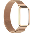Металический браслет с чехлом для часов Xiaomi Mi Band 7 Pro, Rose Gold  