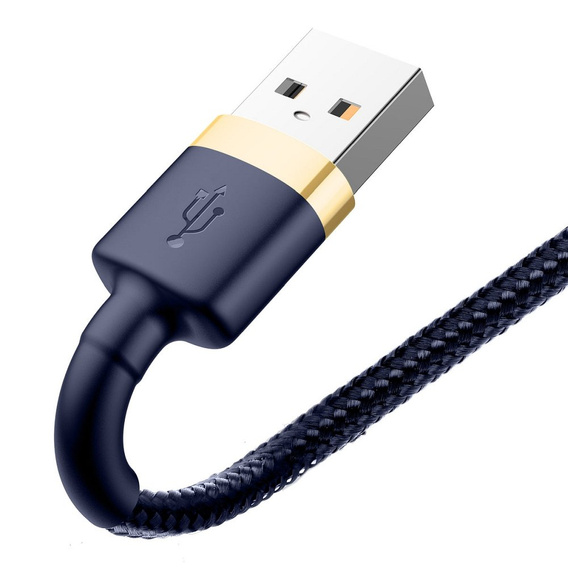 BASEUS Cafule Kaбель Lightning 2,4A 1M - Blue/Gold