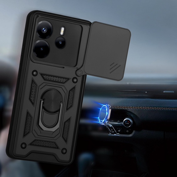 Чехол NOX Camera Slide Xiaomi Redmi Note 14 4G, CamShield Slide, чёрный